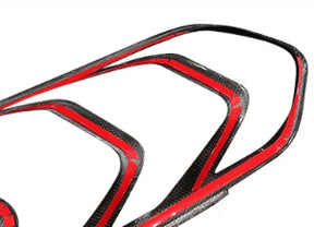 Carbon Fiber Rear Lamp Cover Frame For Ford Mustang 2018-2020