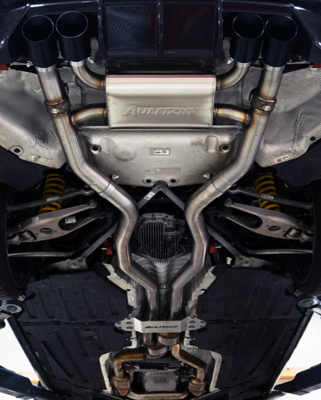 Aulitzky exhaust | ECE Abgasanlage ab OPF mit Klappensteuerung passend für BMW M3/M4 inkl. Competition (G80/G81/G82/G83)