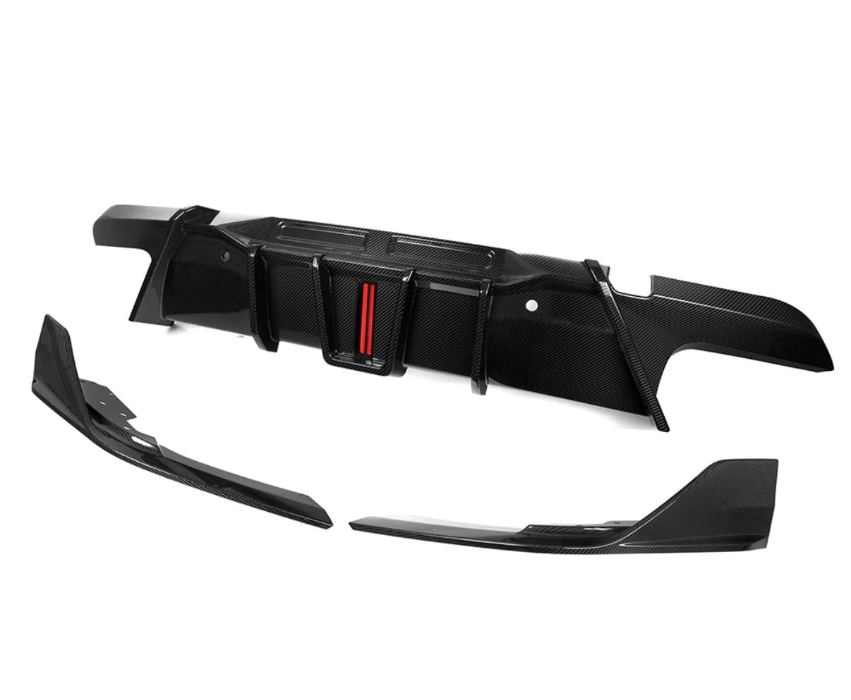 Carbon Fiber Diffuser With Brake Light passend für BMW X6M F96 LCI