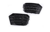 Carbon Fiber Black Car Mesh Fog Light Grille Covers for Audi Q3 8U