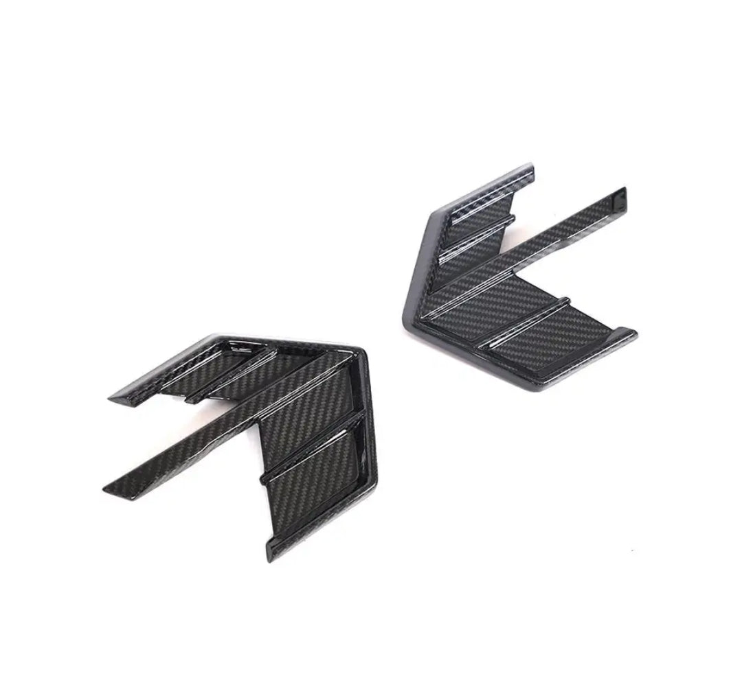 Carbon Fiber Car Side Fender Air Vent Cover Fins For Audi A7 Sline S7