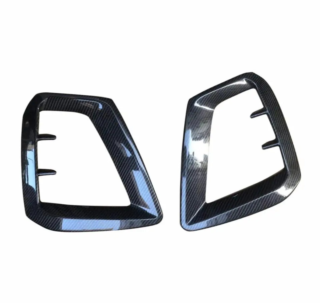 Carbon Fiber Front Fog Light Canards Frame For Audi A4 Sline S4 B10 Sedan