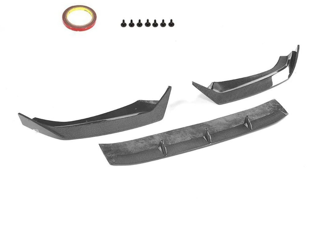 Carbon Fiber Car Front Bumper Spoiler Protector For Audi A4 B9 Sline S4 Sedan