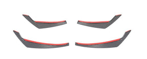 Carbon Fiber Car Front Bumper Fins Splitters Canards For Audi A4 B9