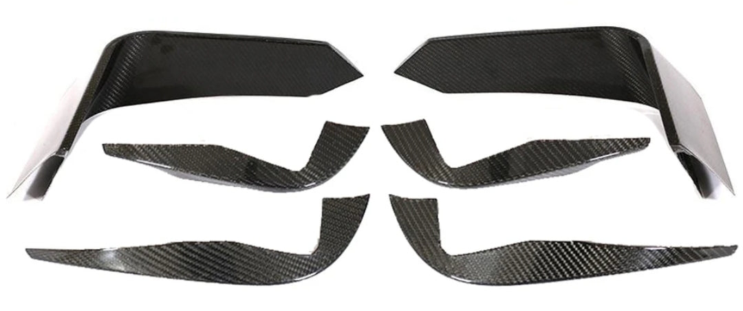 Carbon Fiber Car Front Bumper Splitters For Audi TTRS MK3