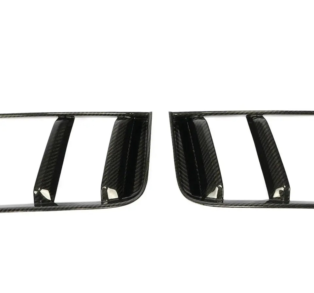 Carbon Fiber Car Rear Air Vent Cover Trims For Audi R8