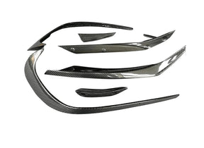 Carbon Fiber Front Bumper Lip Fins Canards For Mercedes-Benz A Class W176 A45 AMG A180 A200 Sport