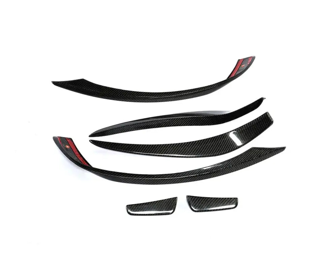 Carbon Fiber Car Front Bumper Canards For Mercedes-Benz W176 A250 A45 AMG