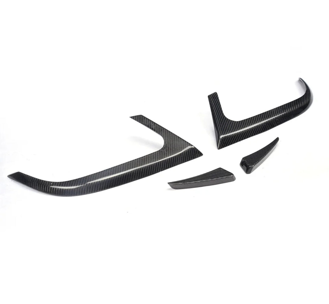 Carbon Fiber Car Rear Bumper Canards For Mercedes-Benz CLA Class W117 C117 CLA250 260 CLA45 AMG