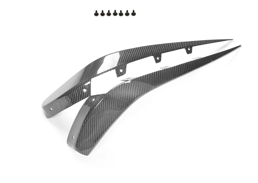 Carbon Fiber Car Front Bumper Splitters Flaps Canards For Mercedes-Benz W218 CLS63 AMG Sedan 4-Door