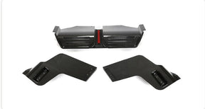 Carbon Fiber Car Rear Bumper Diffuser With LED For Porsche Macan GTS Sport Utility