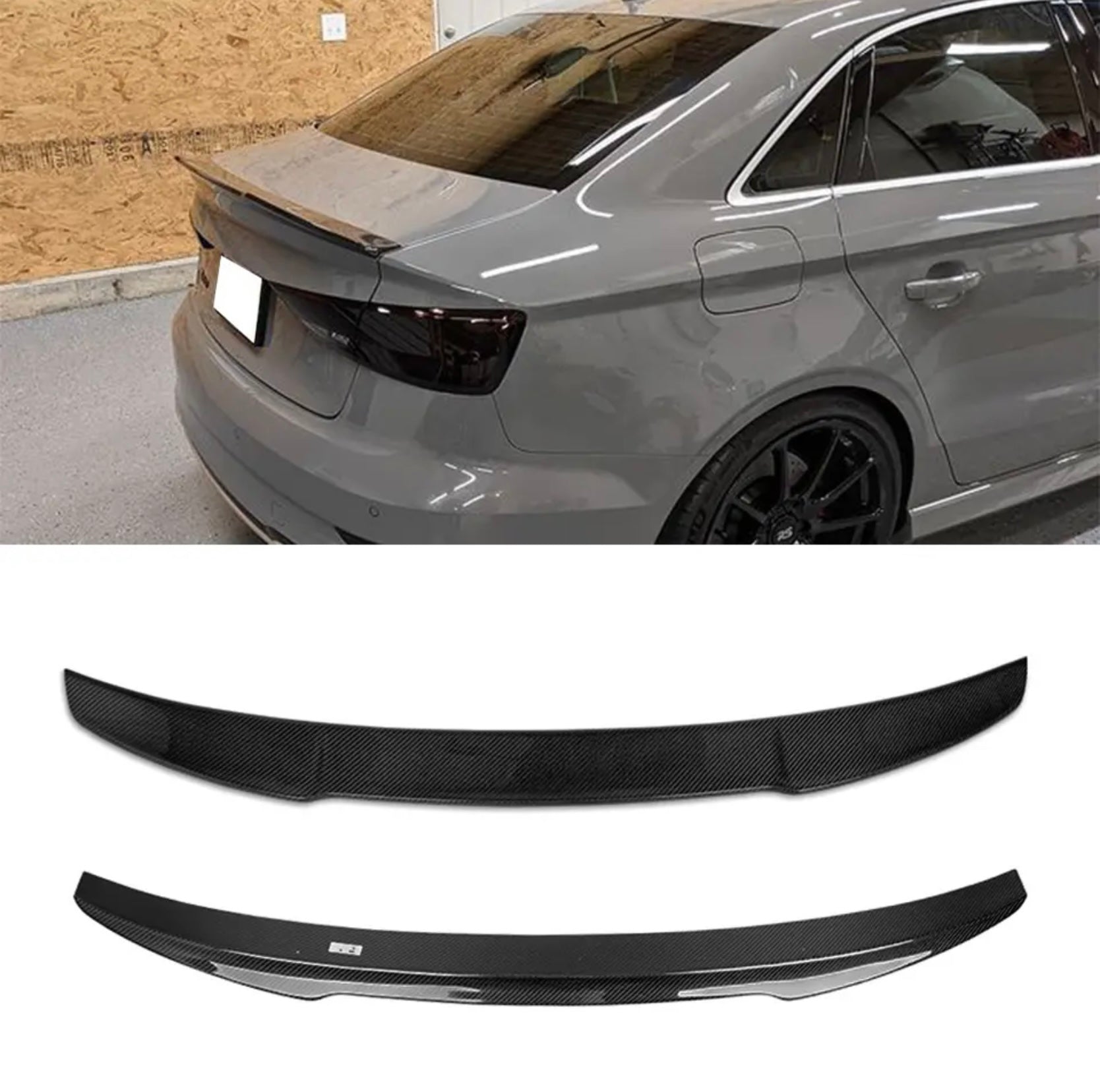 Carbon Fiber Rear Spoiler for AUDI A3 8V Sedan