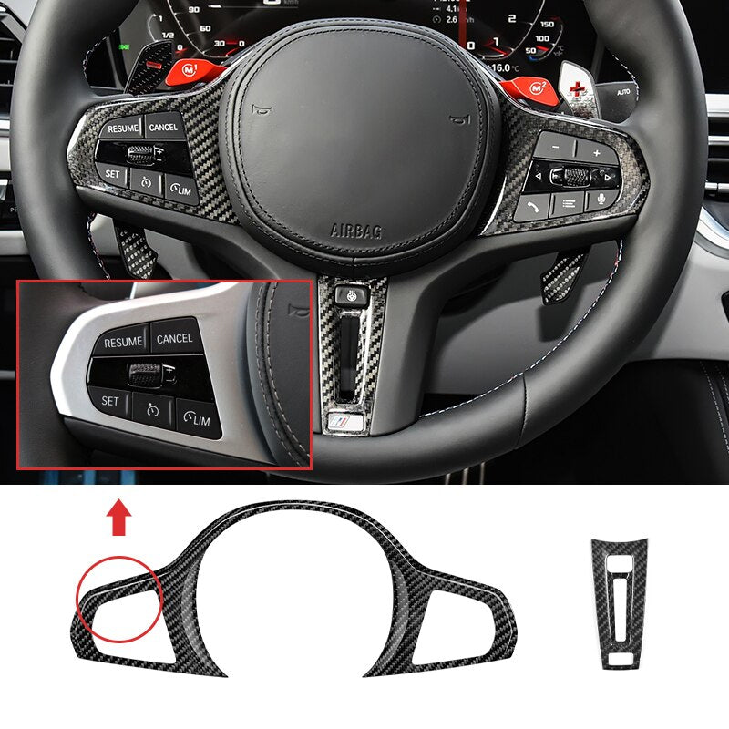 Carbon Fiber Steering Wheel Cover for BMW G Series