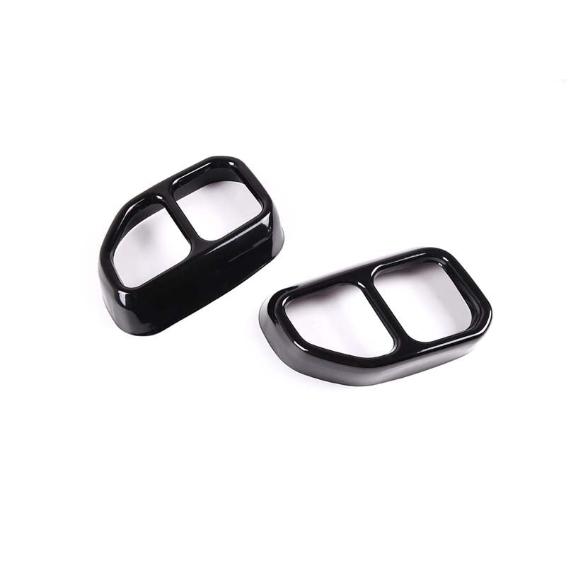 Stainless Steel Exhaust Trims – Fits BMW X3 G01 / X4 (2022+) – Black, Pair