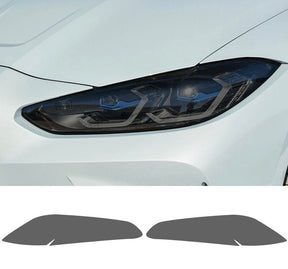 2 Pcs Headlight  Black Sticker For BMW M3 G80 G81